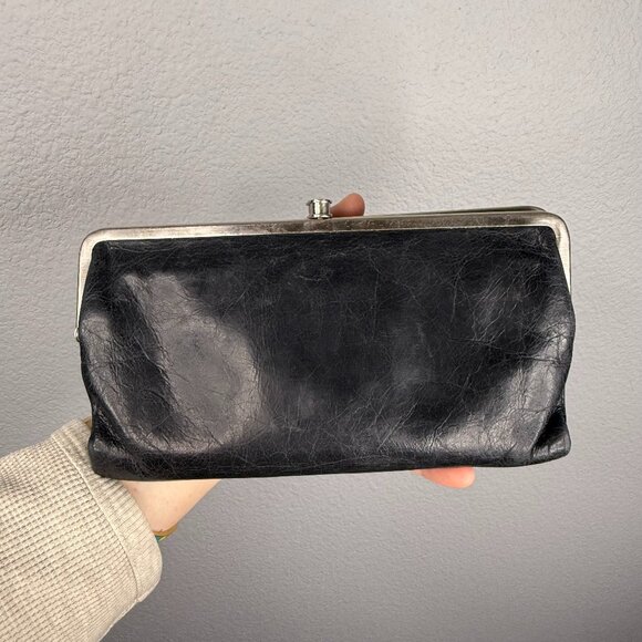 HOBO Lauren Clutch Wallet in Polished Leather - Picture 1 of 7